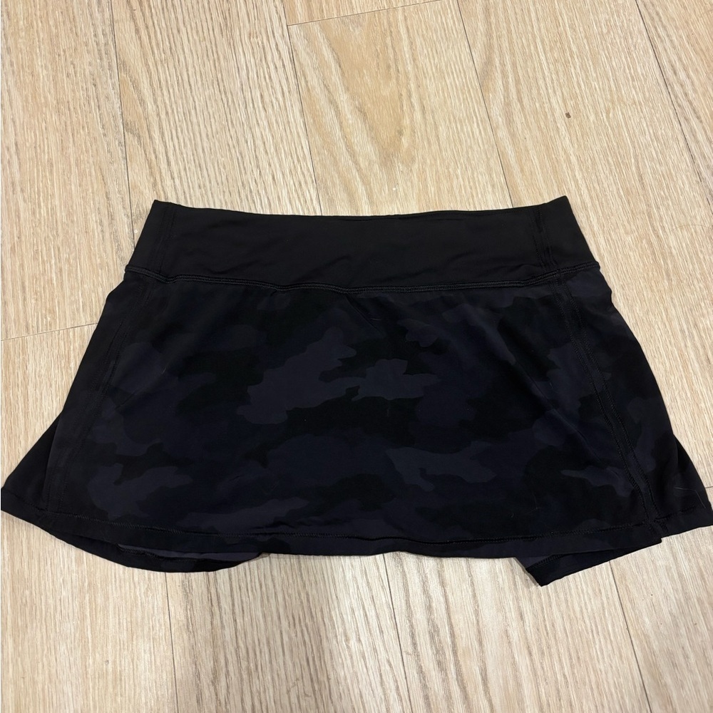 Lululemon Black Camouflage Skort